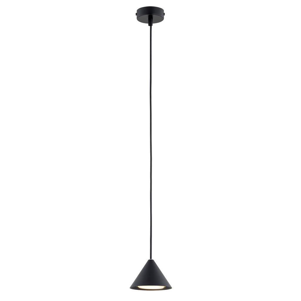 Lampa suspendata metalica conica neagra Elit