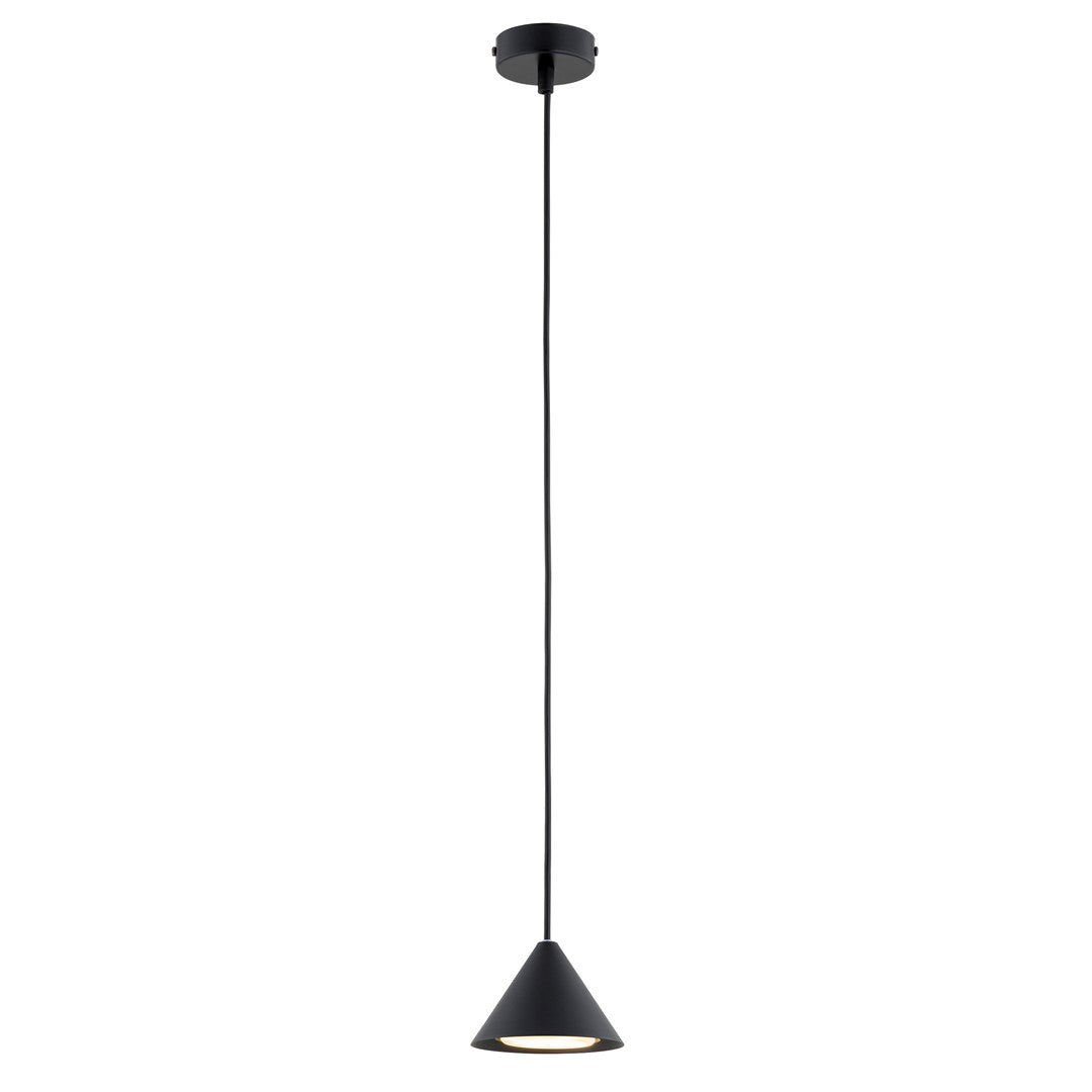 Lampa suspendata metalica conica neagra Elit