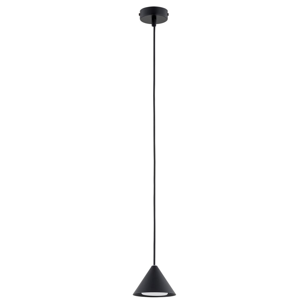 Lampa suspendata metalica conica neagra Elit