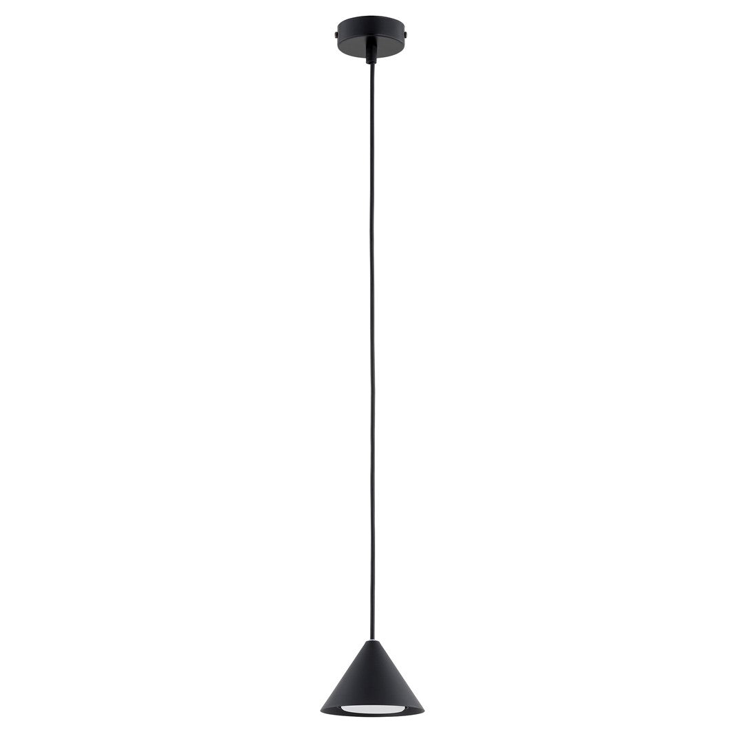 Lampa suspendata metalica conica neagra Elit