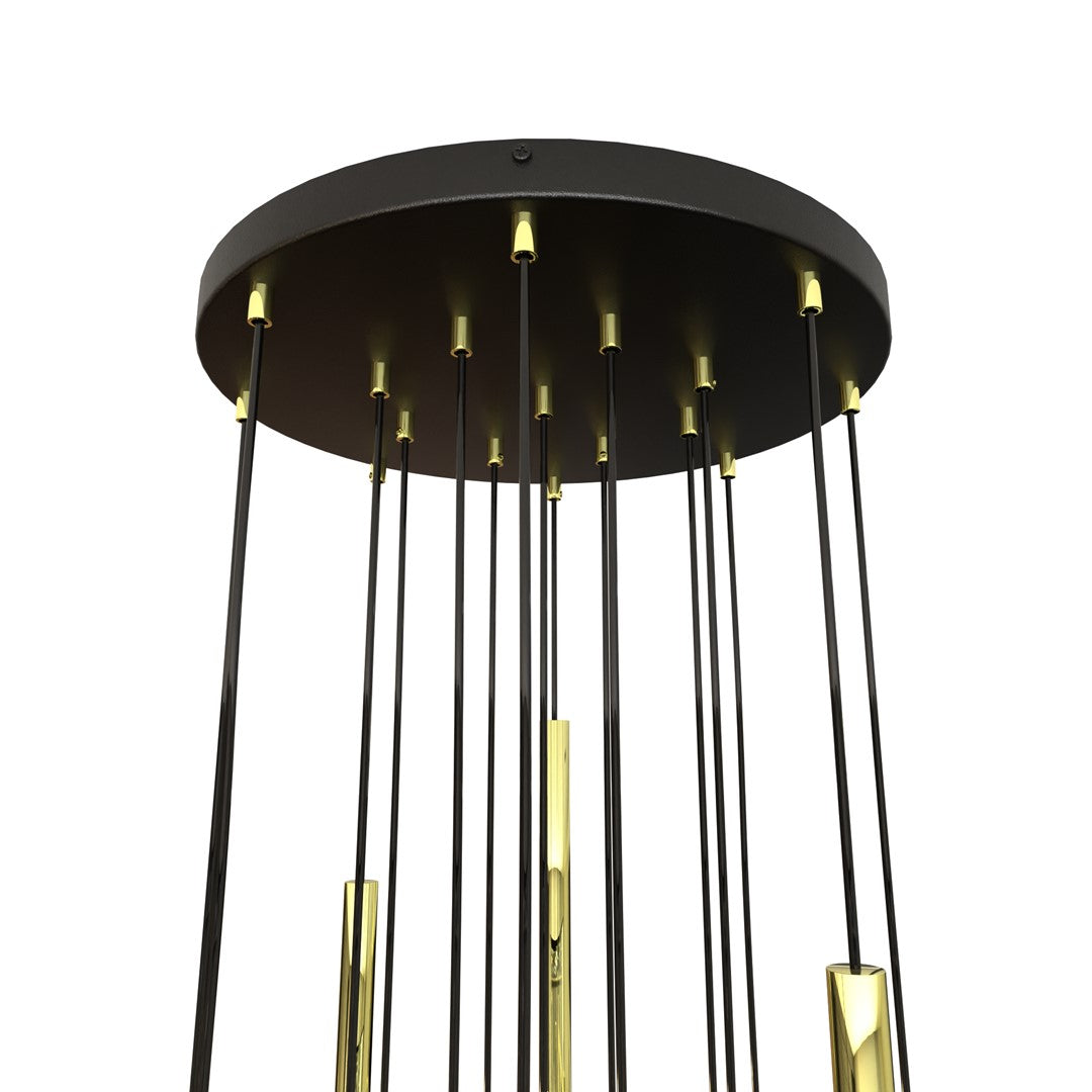 Candelabru cu accente aurii 17 lumini Selter