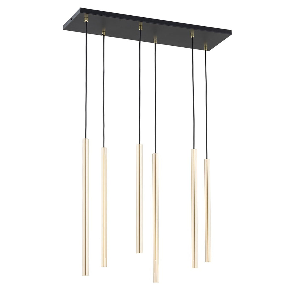 Lampa suspendata cu accente aurii 6 lumini Selter