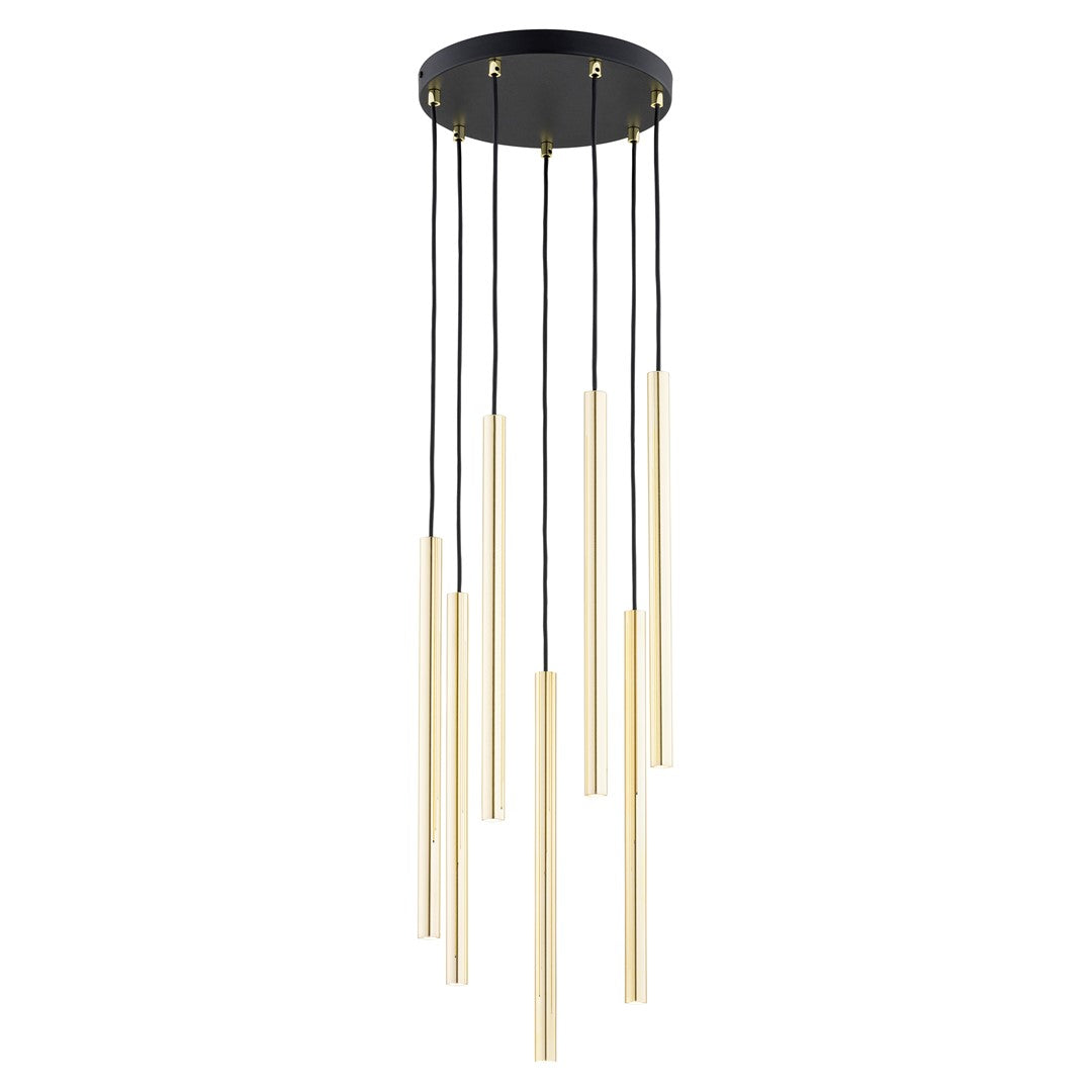 Lampa suspendata cu accente aurii 7 lumini Selter