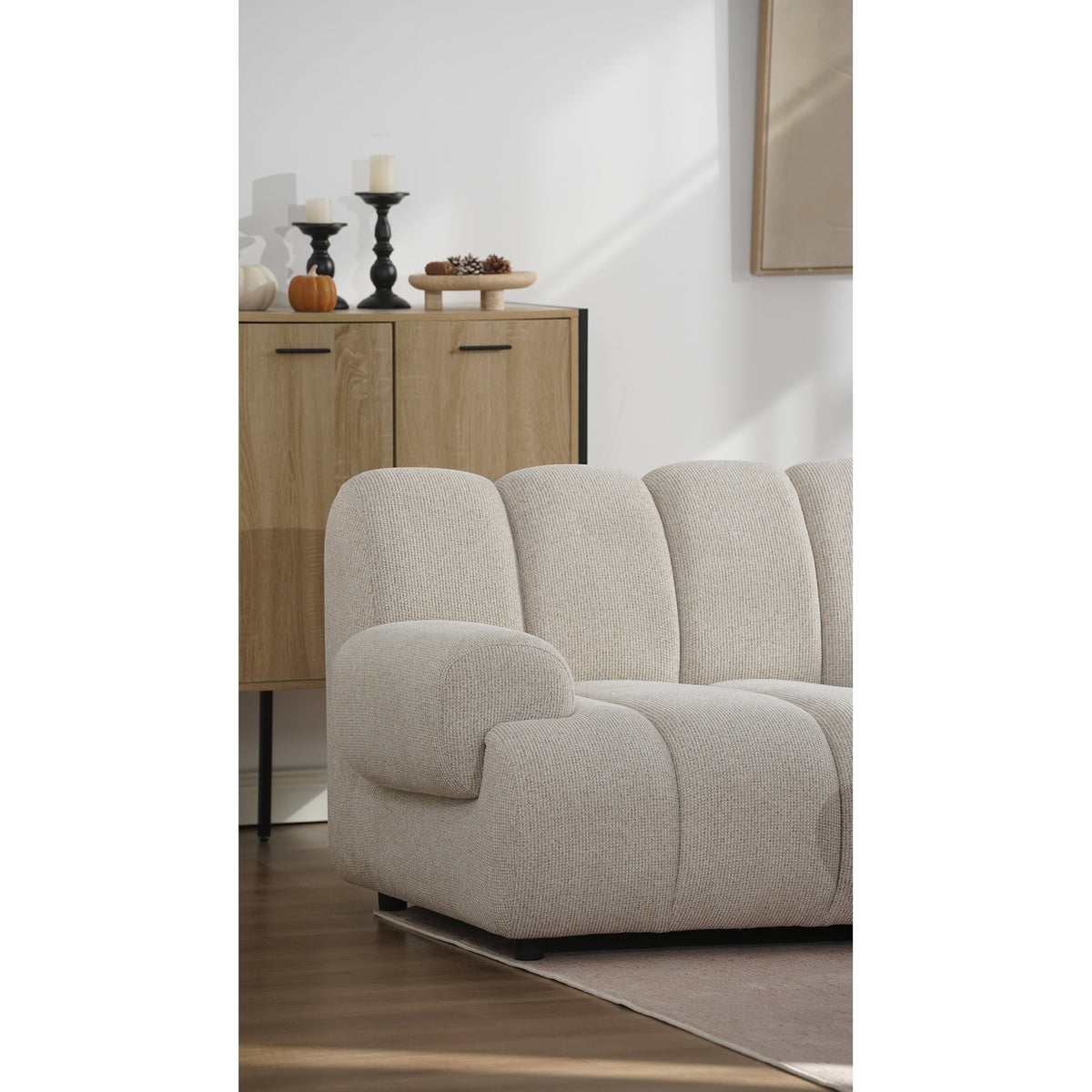 Canapea modulară cu 3,5 locuri, nisipiu, HN1422