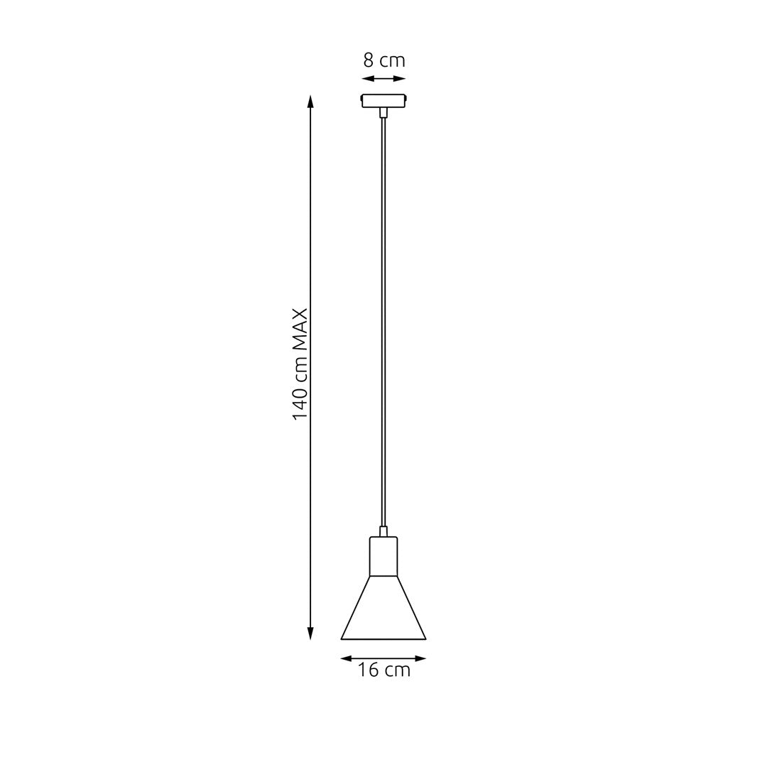 Lampa suspendata metalica neagra conica loft Rosa