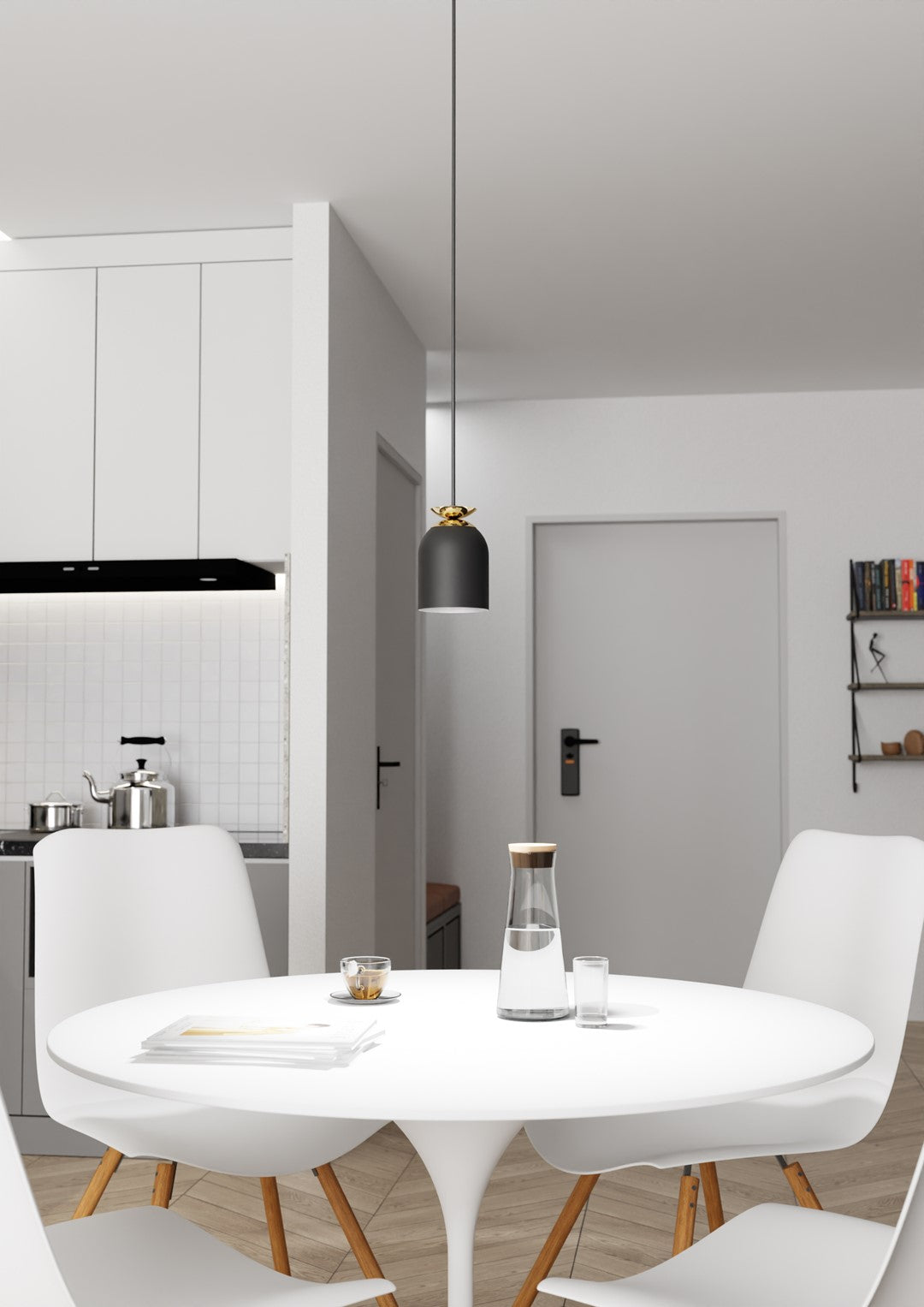 Lampa suspendata metalica neagra Target
