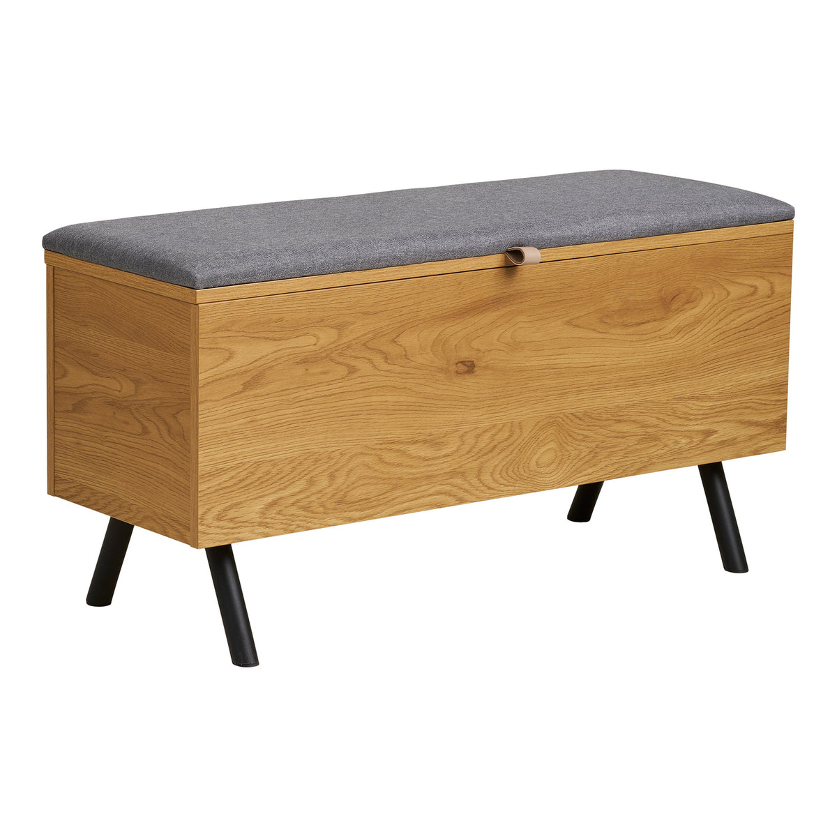 Bancă cu spațiu de depozitare, aspect de stejar, 92x33x48 cm