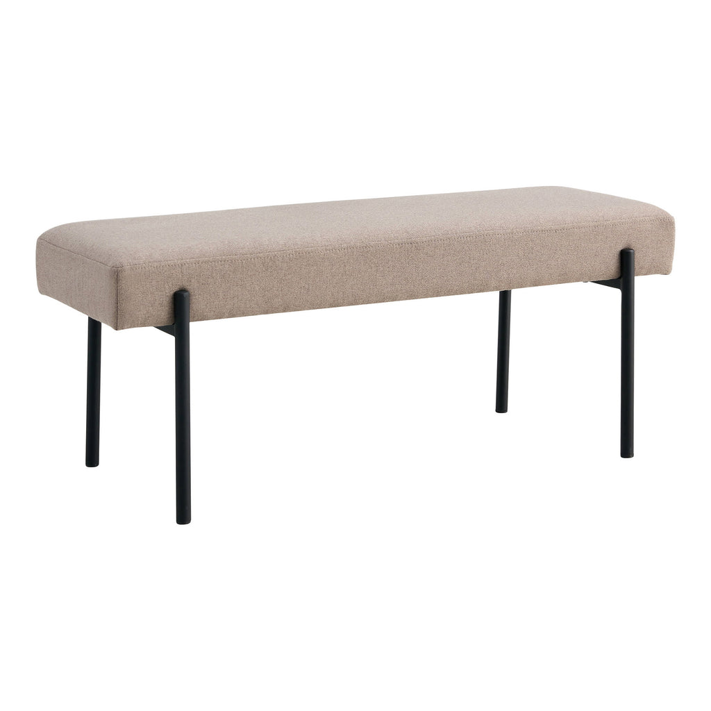 Bancă, culoarea pietrei, picioare negre, 100x36x42,5 cm, HN1231