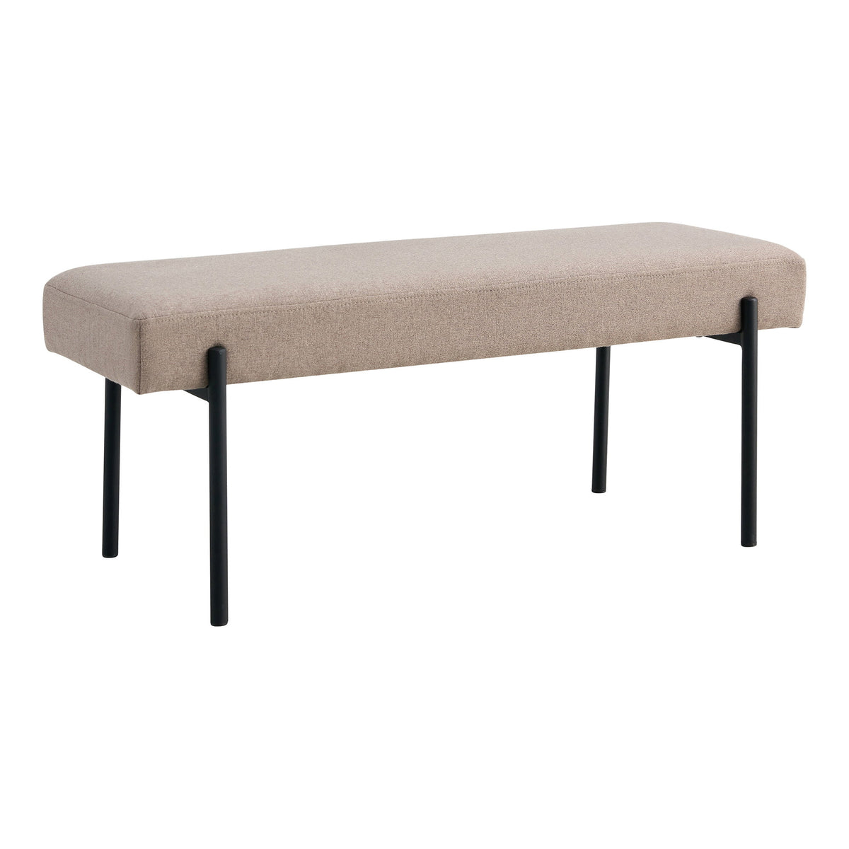 Bancă, culoarea pietrei, picioare negre, 100x36x42,5 cm, HN1231