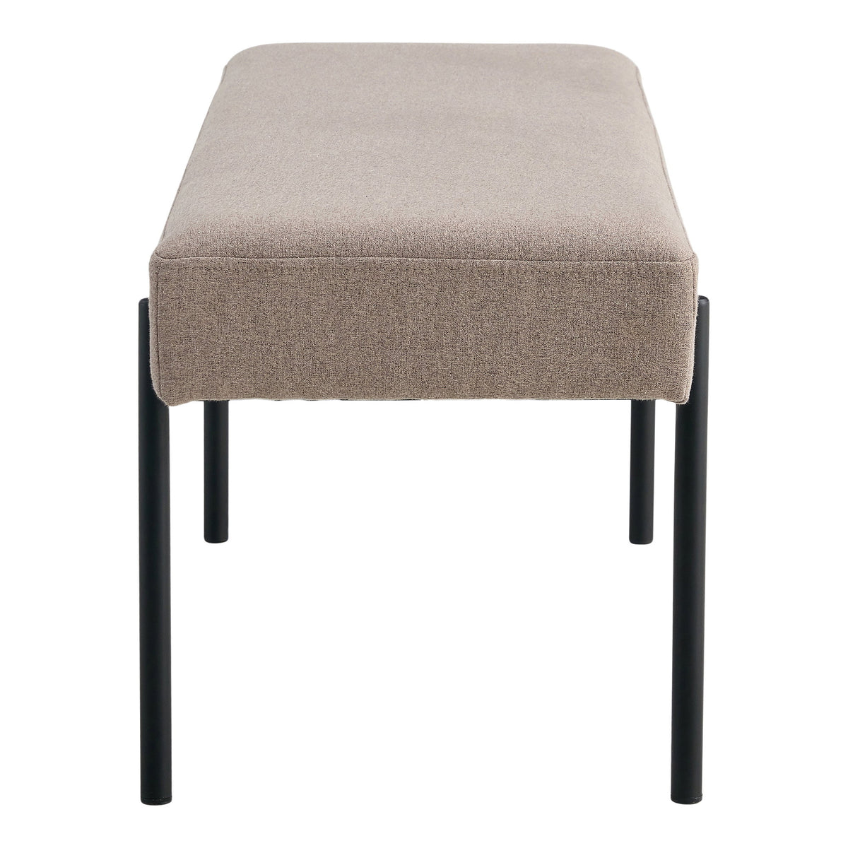 Bancă, culoarea pietrei, picioare negre, 100x36x42,5 cm, HN1231