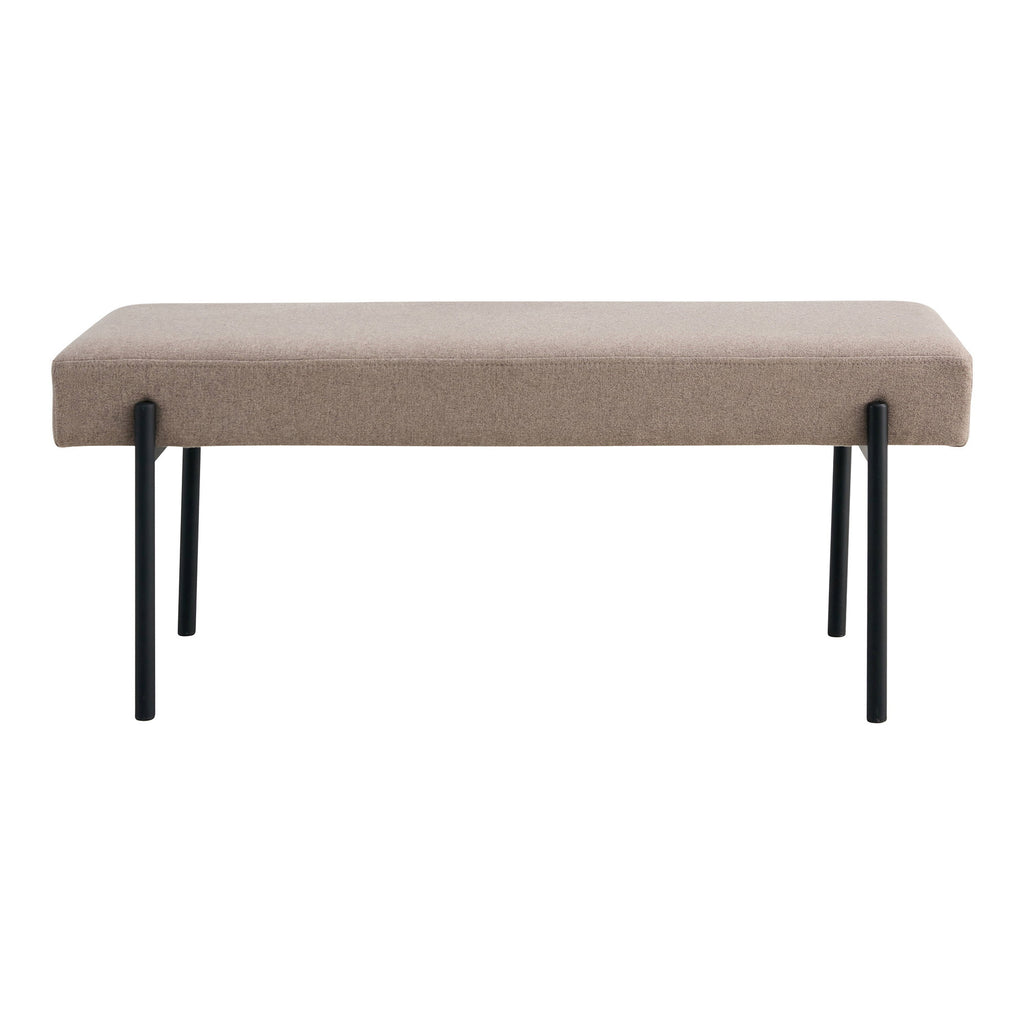 Bancă, culoarea pietrei, picioare negre, 100x36x42,5 cm, HN1231