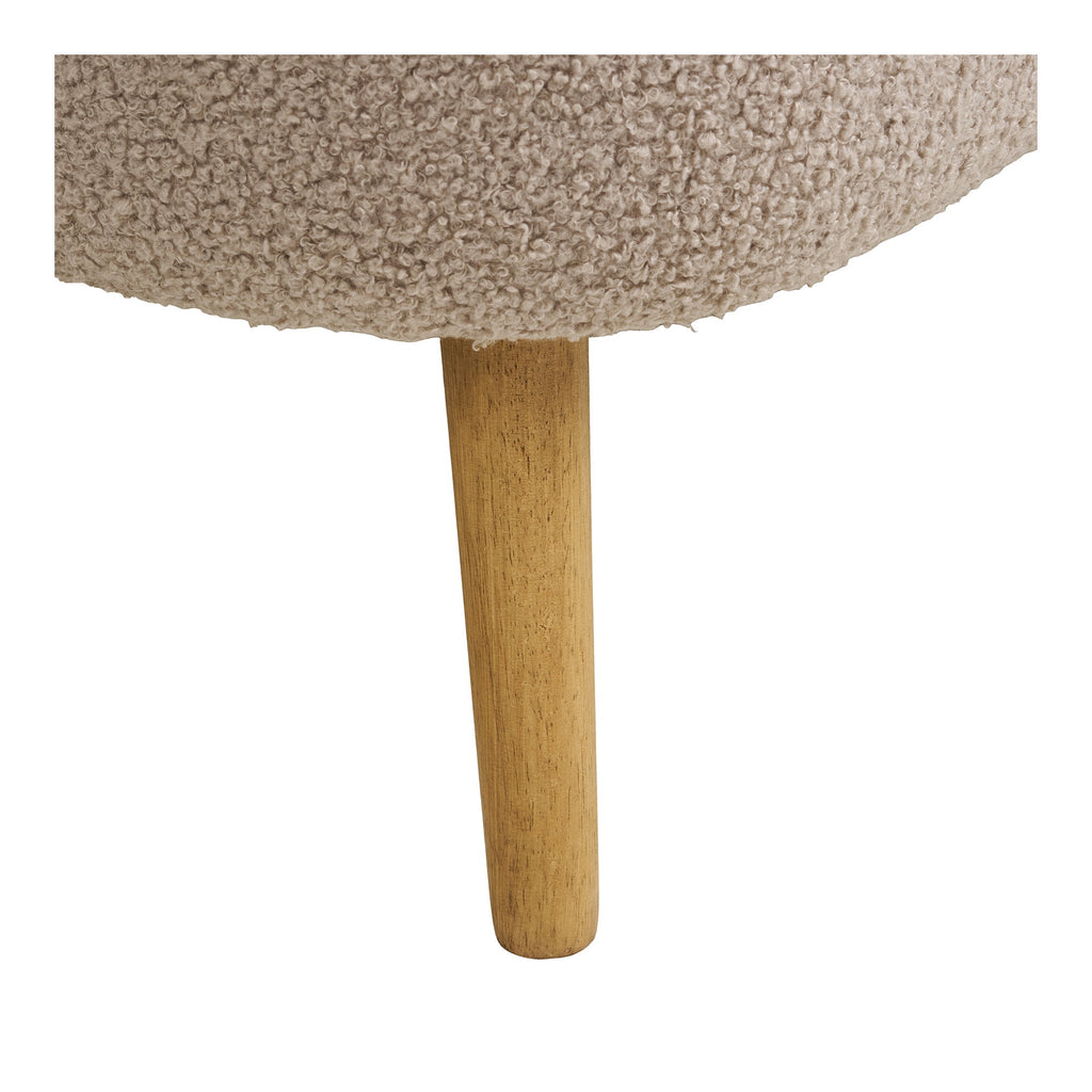 Bancă cu spațiu de depozitare, bouclé, bej, 95x37x45 cm, HN1063