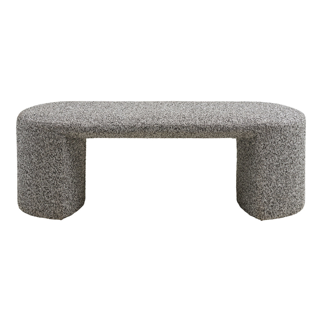 Bancă, bouclé, negru/alb, 120x45x44 cm, HN1243