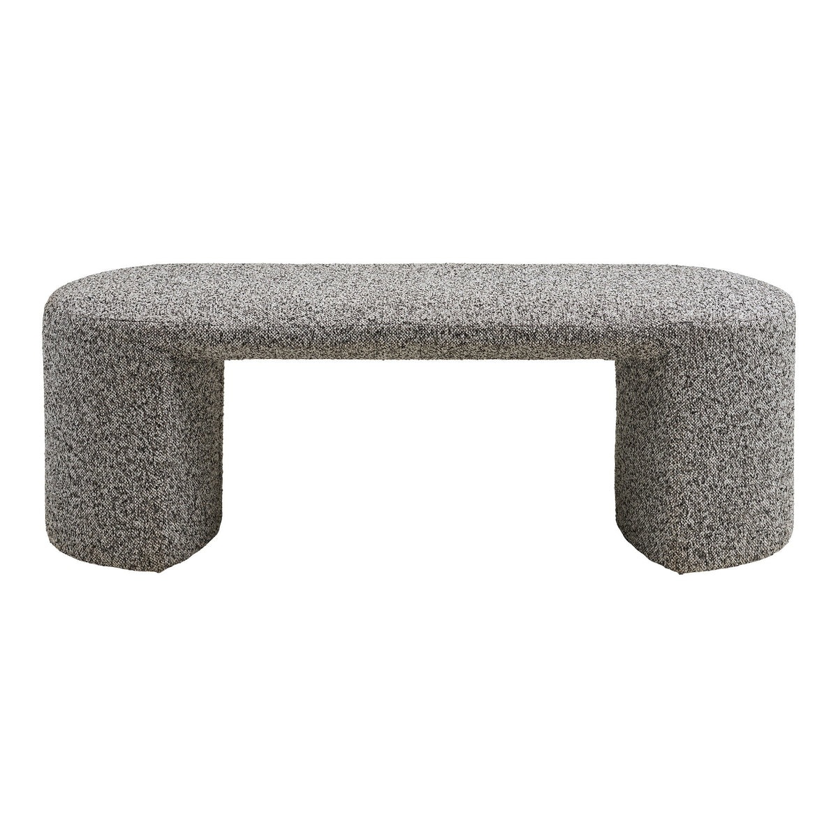 Bancă, bouclé, negru/alb, 120x45x44 cm, HN1243