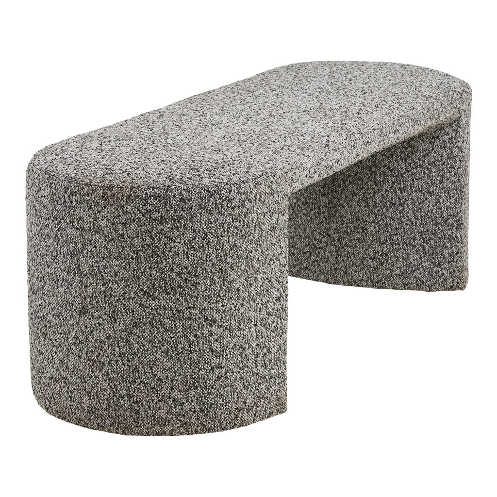 Bancă, bouclé, negru/alb, 120x45x44 cm, HN1243