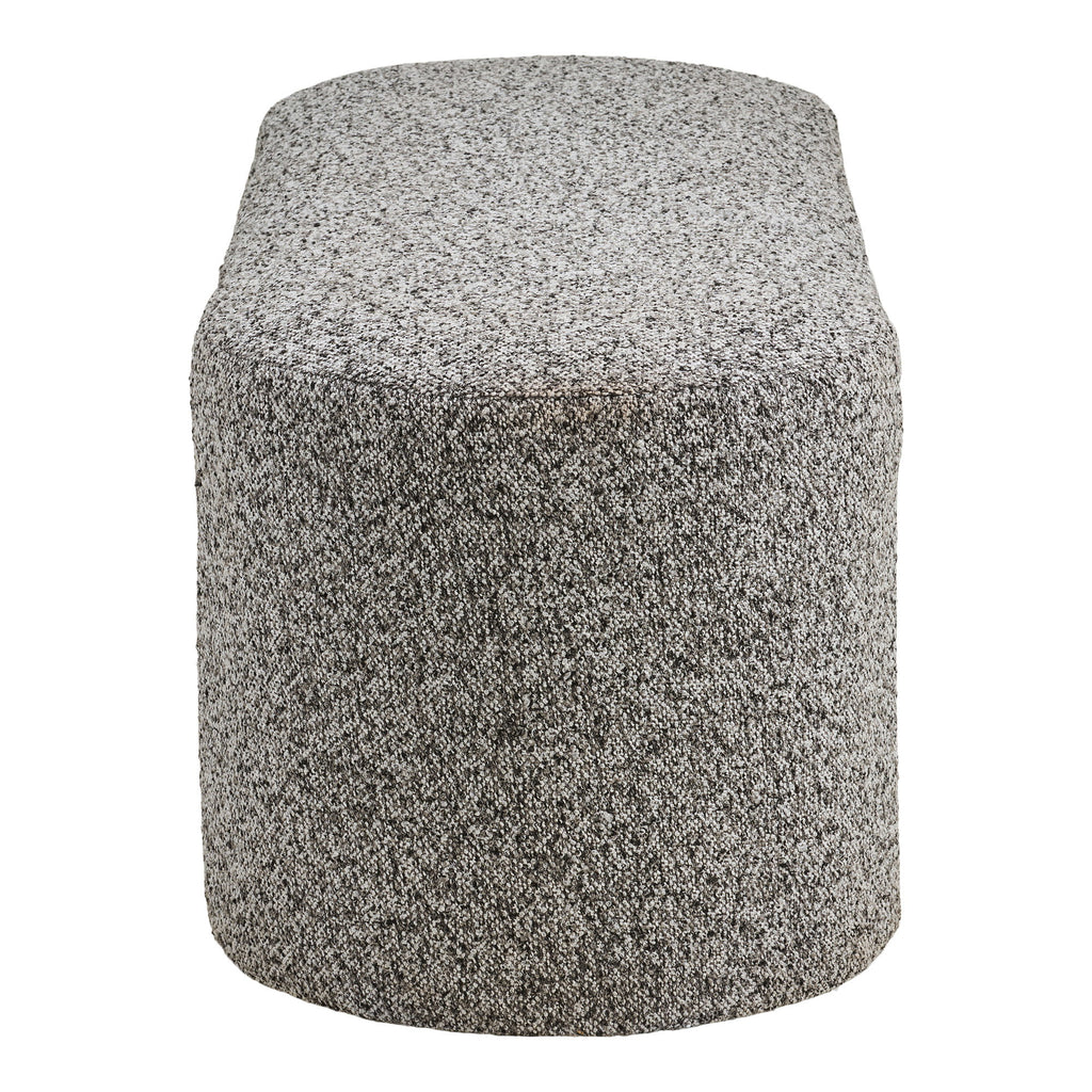 Bancă, bouclé, negru/alb, 120x45x44 cm, HN1243