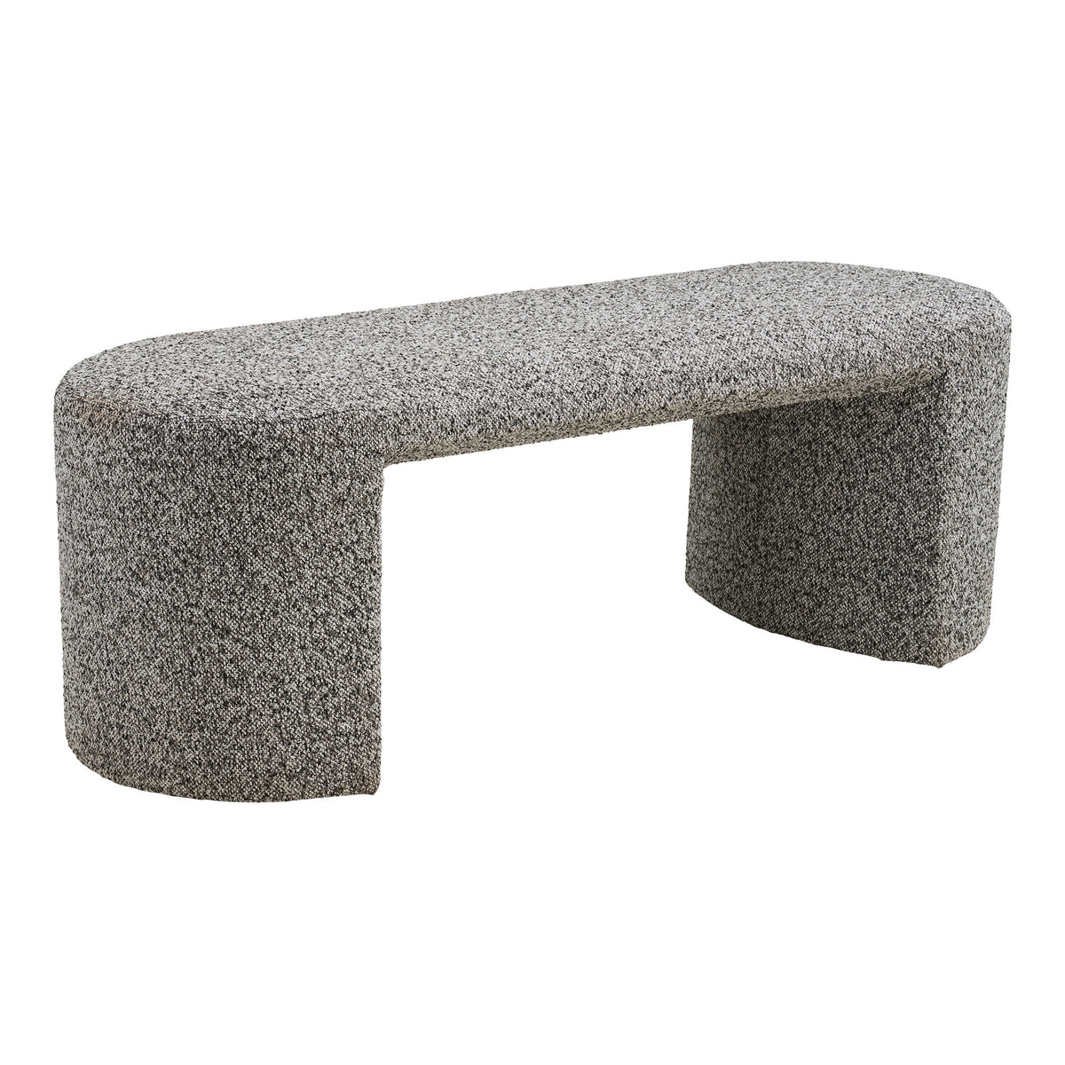 Bancă, bouclé, negru/alb, 120x45x44 cm, HN1243