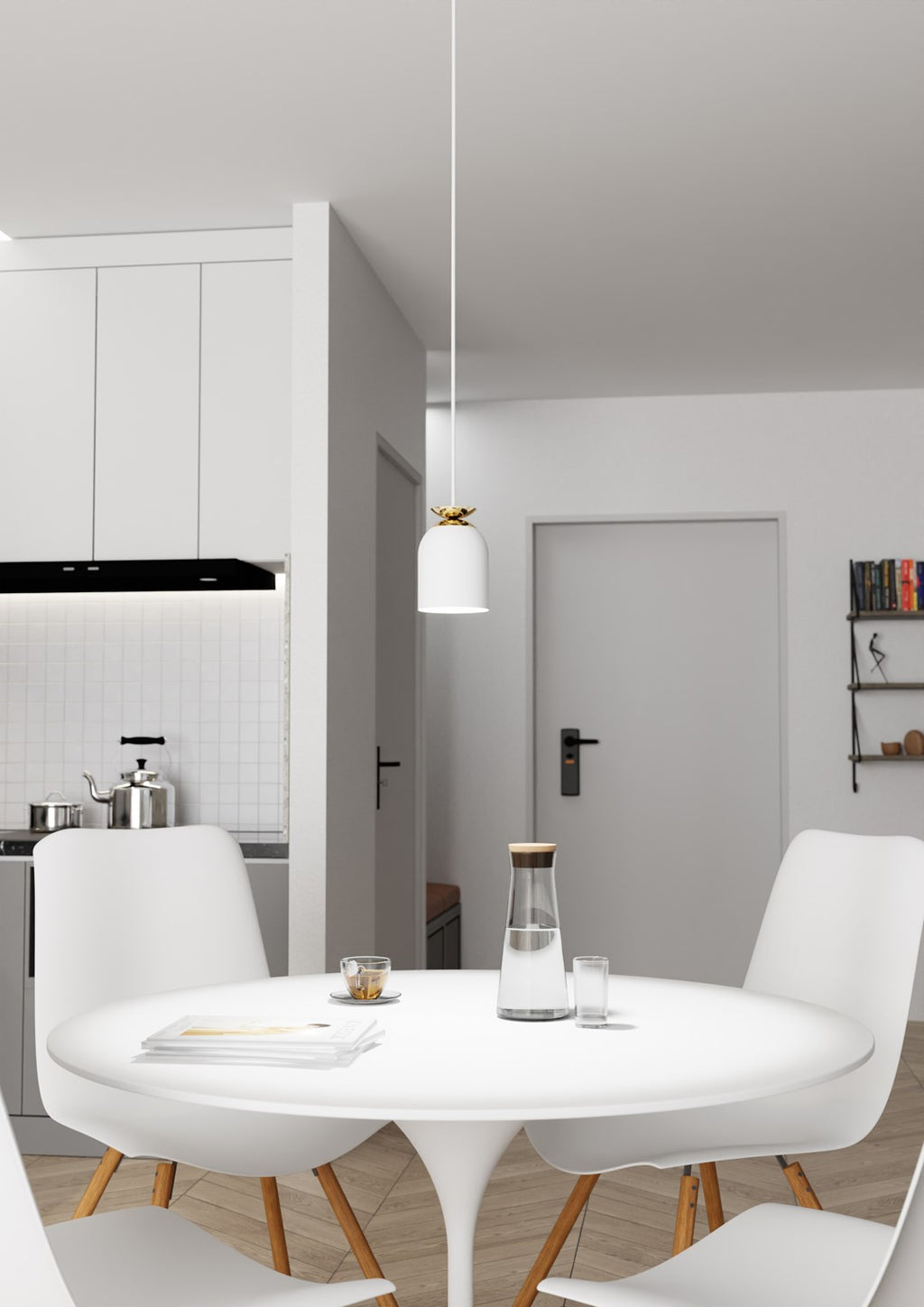 Lampa suspendata metalica alba loft-style Target