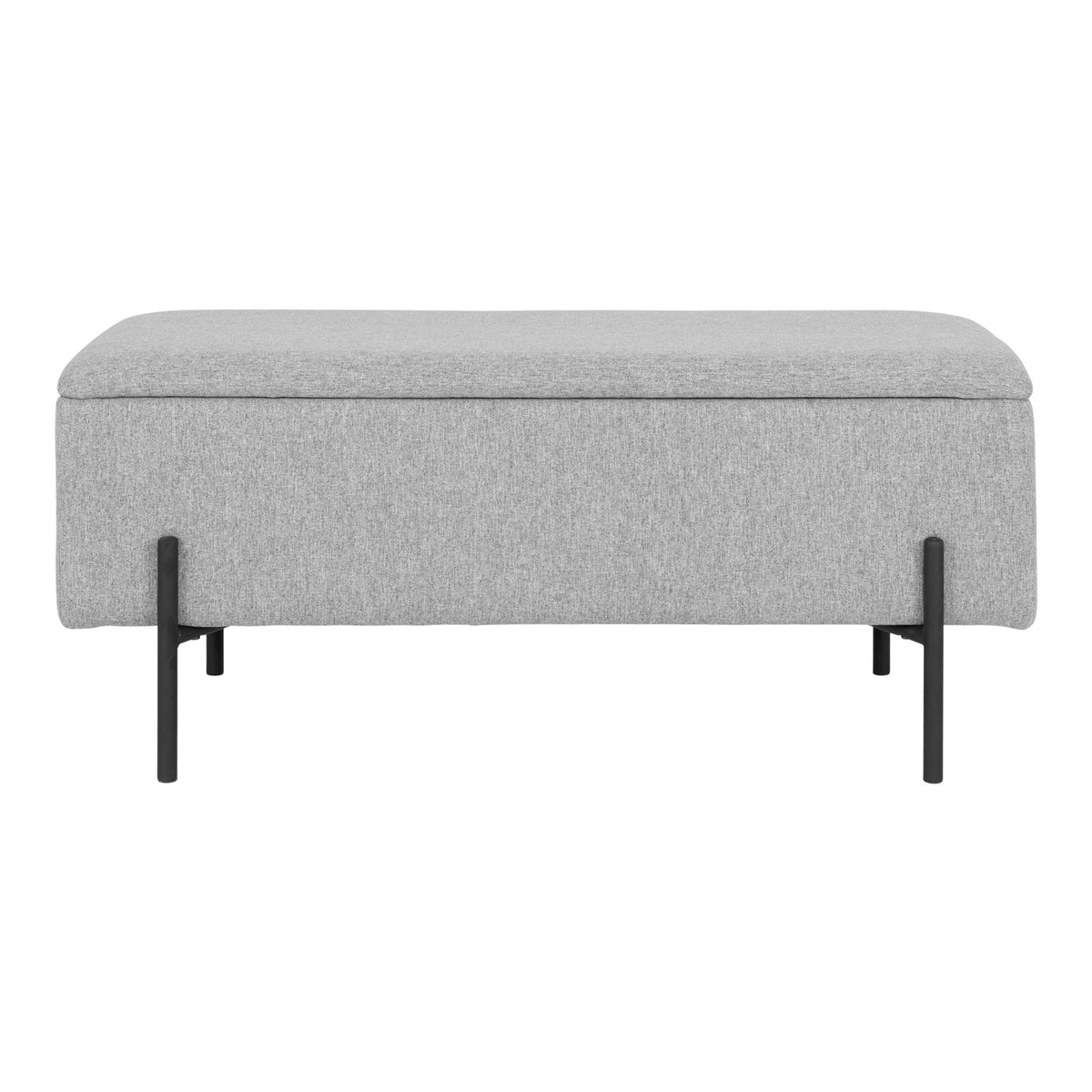 Bancă cu spațiu de depozitare, gri deschis, 95x36,5x43 cm, HN1275