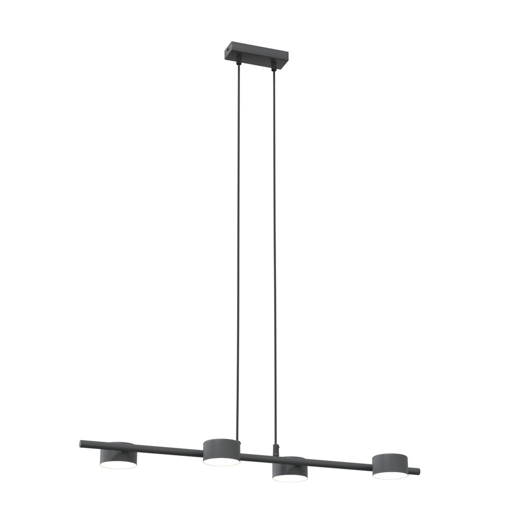 Lampa suspendata neagra 4 lumini Sora
