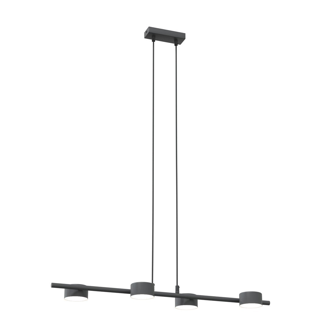 Lampa suspendata neagra 4 lumini Sora