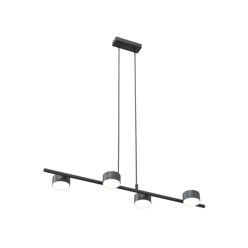 Lampa suspendata neagra 4 lumini Sora
