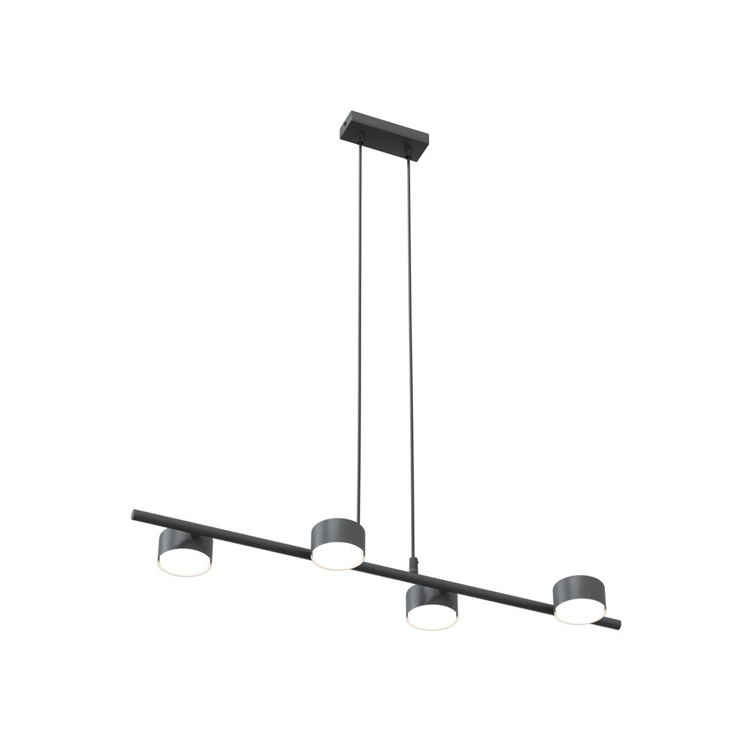 Lampa suspendata neagra 4 lumini Sora