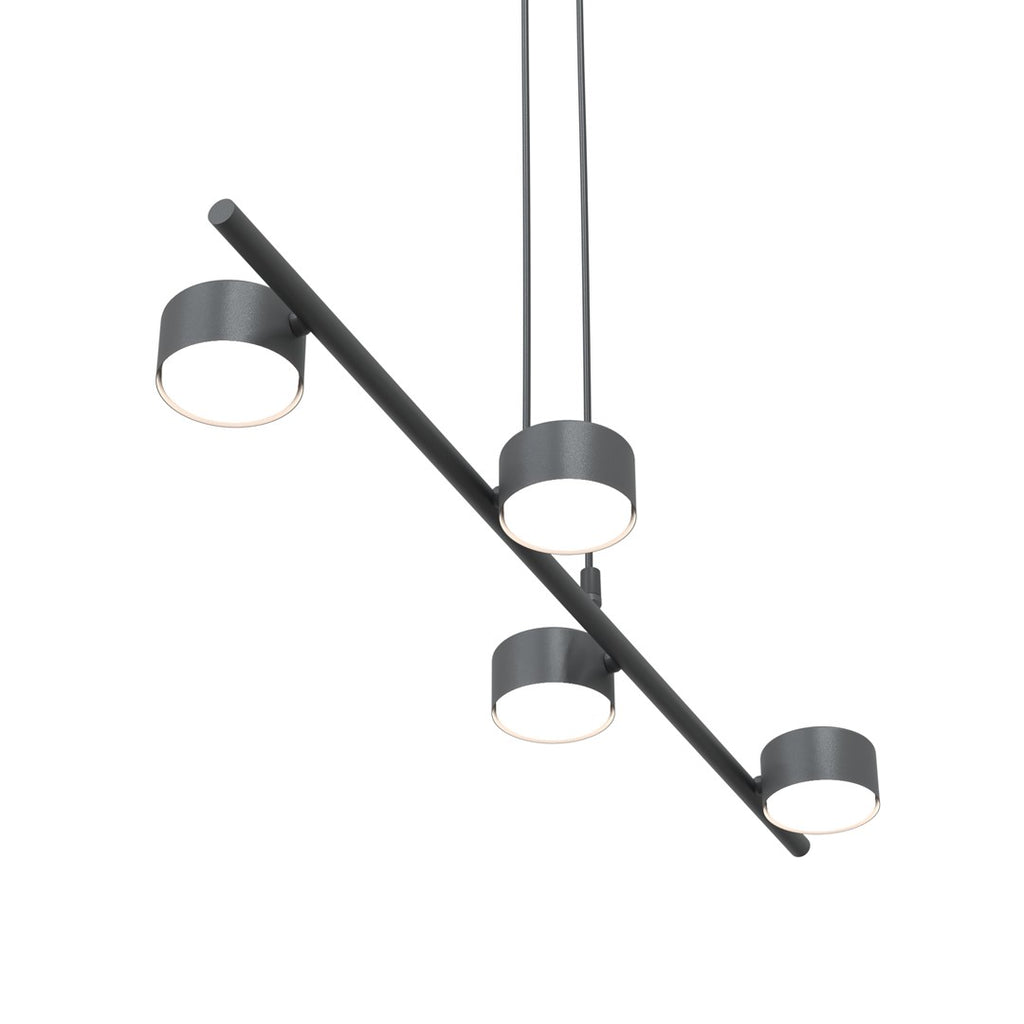 Lampa suspendata neagra 4 lumini Sora