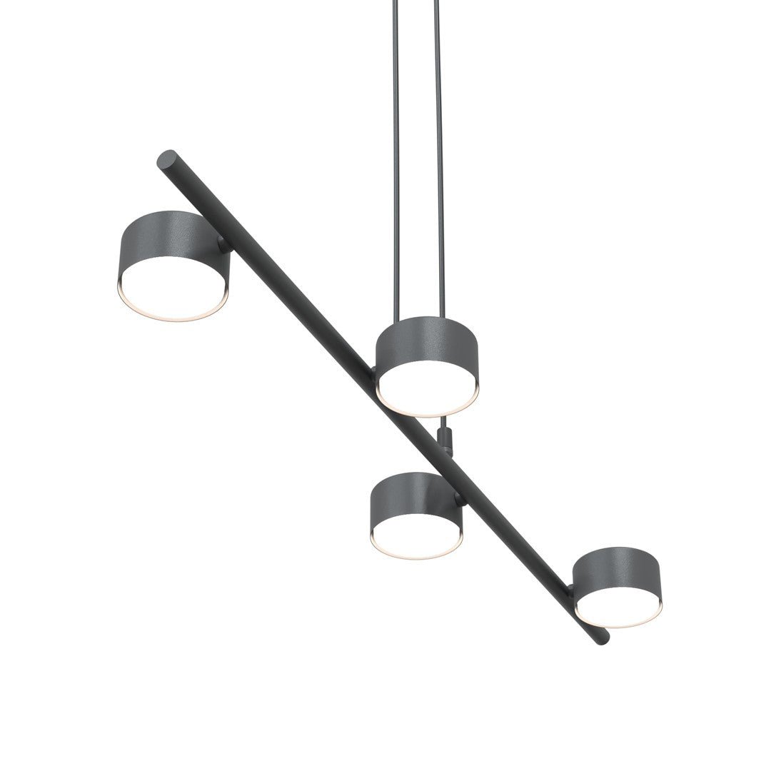Lampa suspendata neagra 4 lumini Sora