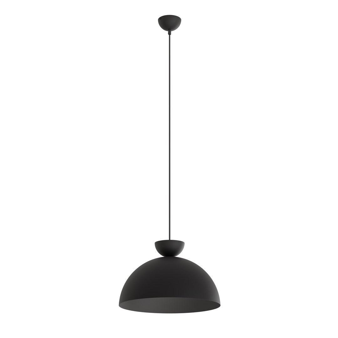 Lampa suspendata emisferica neagra Lunaro