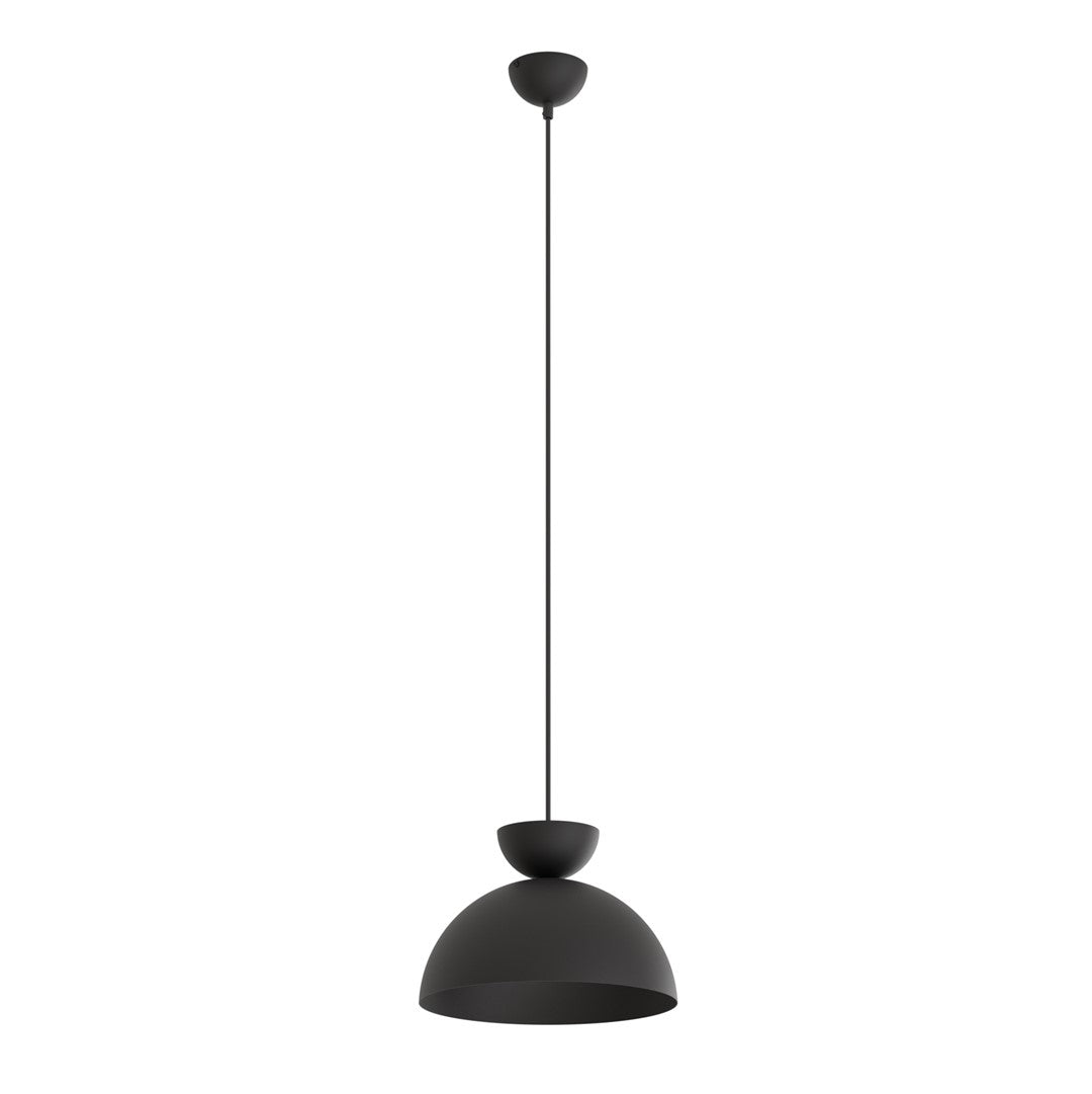 Lampa suspendata emisferica neagra Lunaro