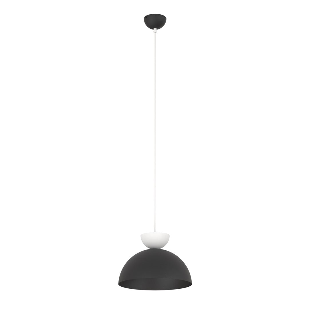 Lampa suspendata emisferica neagra si alb Lunaro