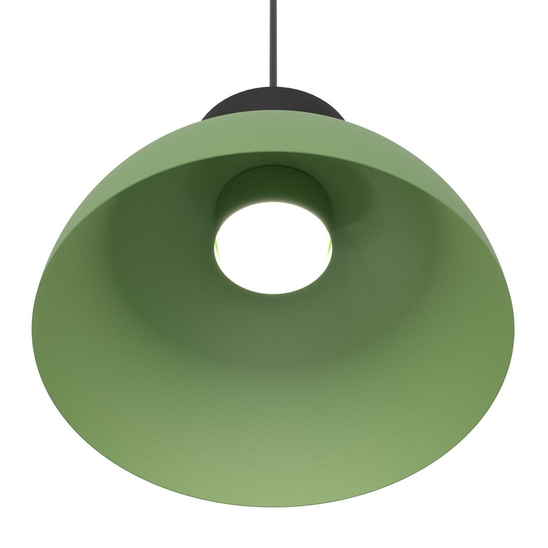 Lampa suspendata emisferica verde Lunaro