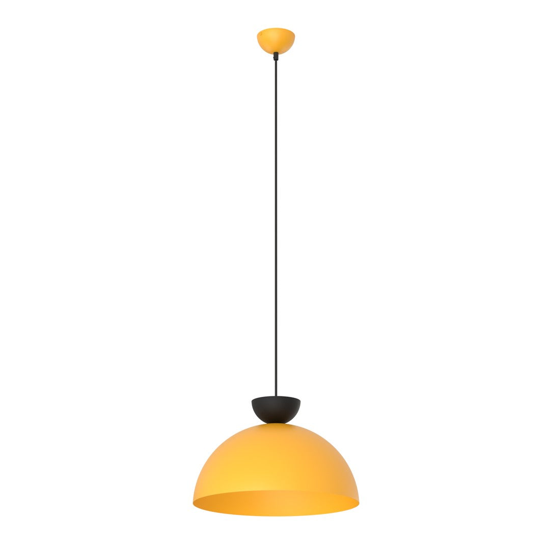 Lampa suspendata emisferica galbena Lunaro