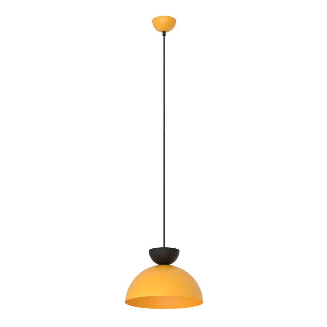 Lampa suspendata emisferica galbena Lunaro
