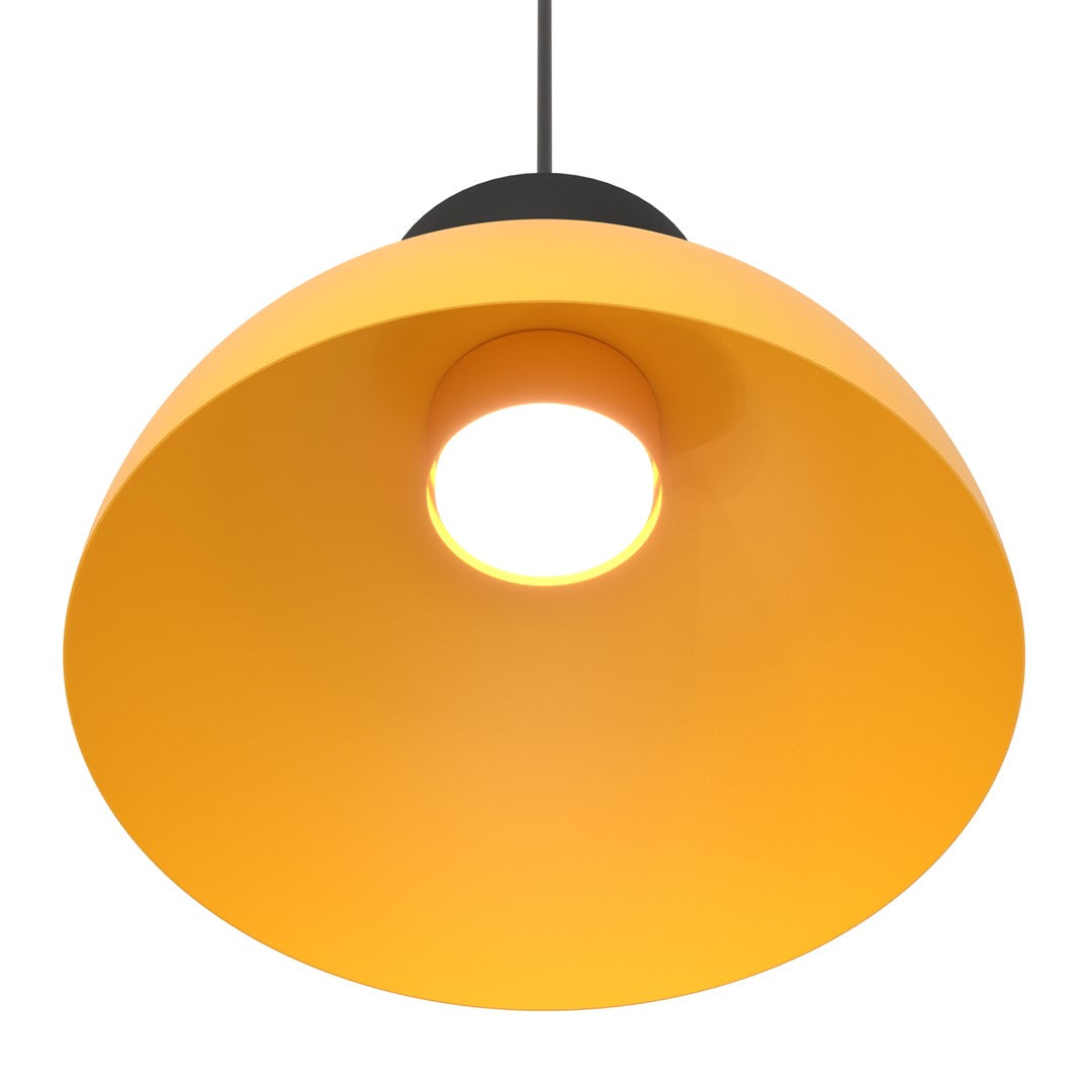 Lampa suspendata emisferica galbena Lunaro