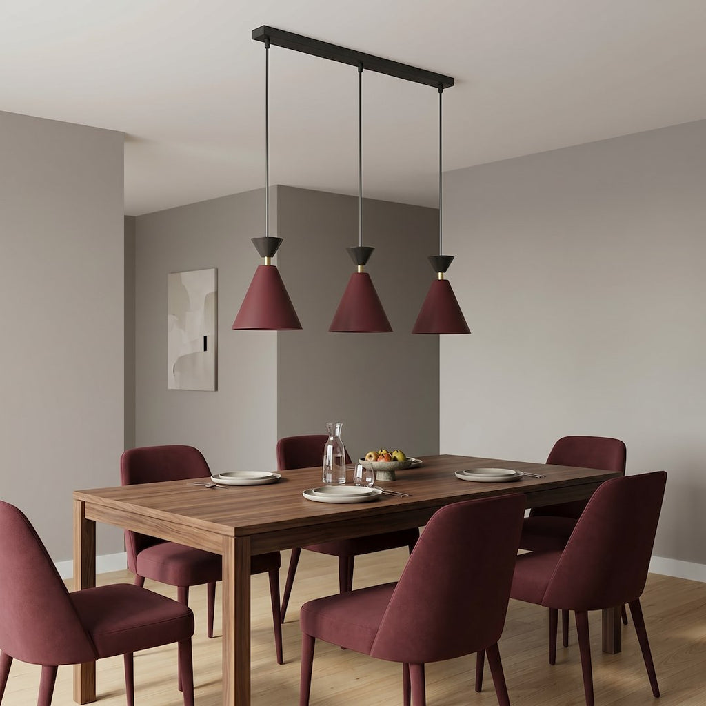 KLEVER 3 BURGUNDY BLACK