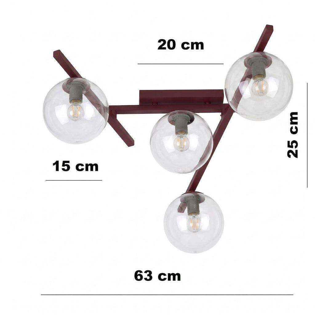 SMART 4 BURGUNDY TRANSPARENT