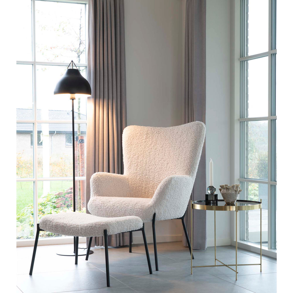 Masă de cafea, oțel de culoarea alamei, sticlă, ø48xh48cm