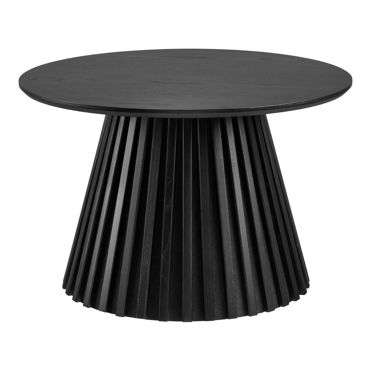 Masă de cafea, furnir de stejar, negru, ø70x45 cm