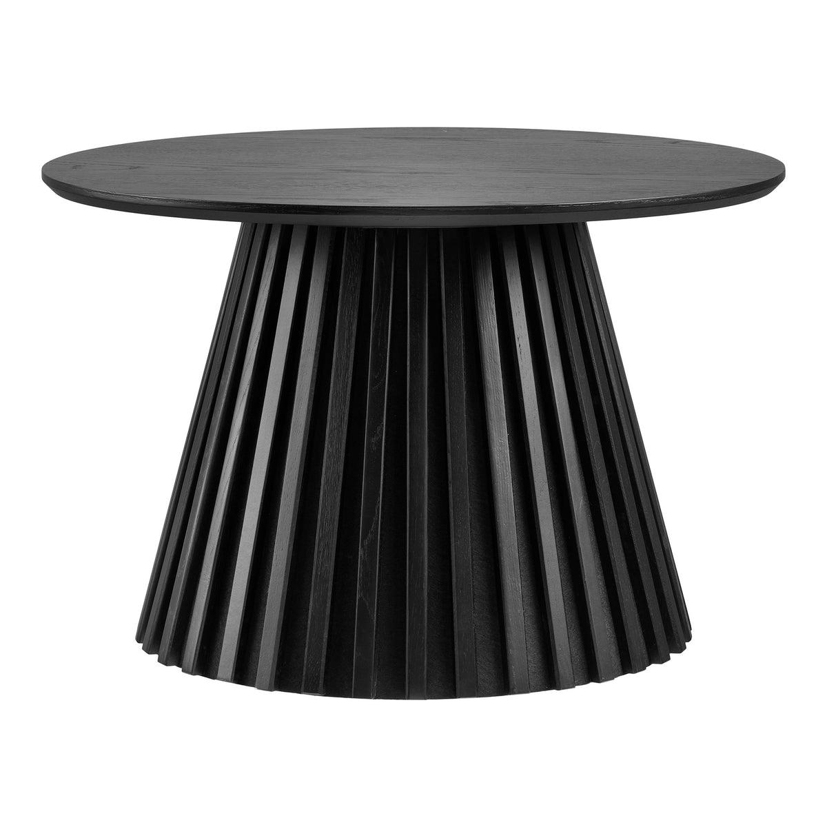 Masă de cafea, furnir de stejar, negru, ø70x45 cm