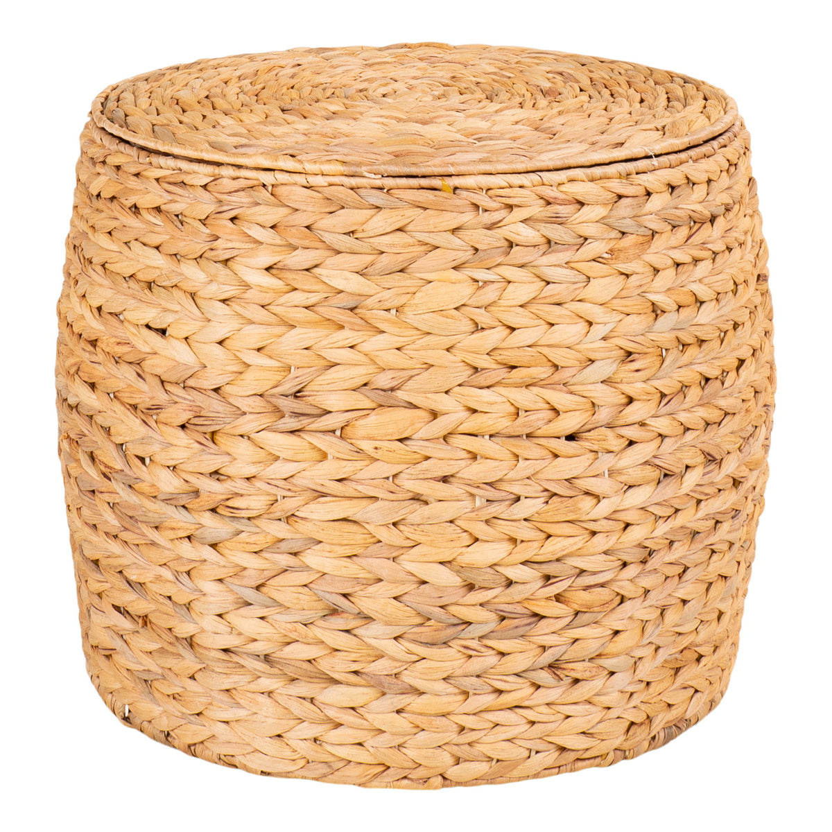 Masă laterală cu spațiu de depozitare, zambilă de apă, natur, ø43x34 cm