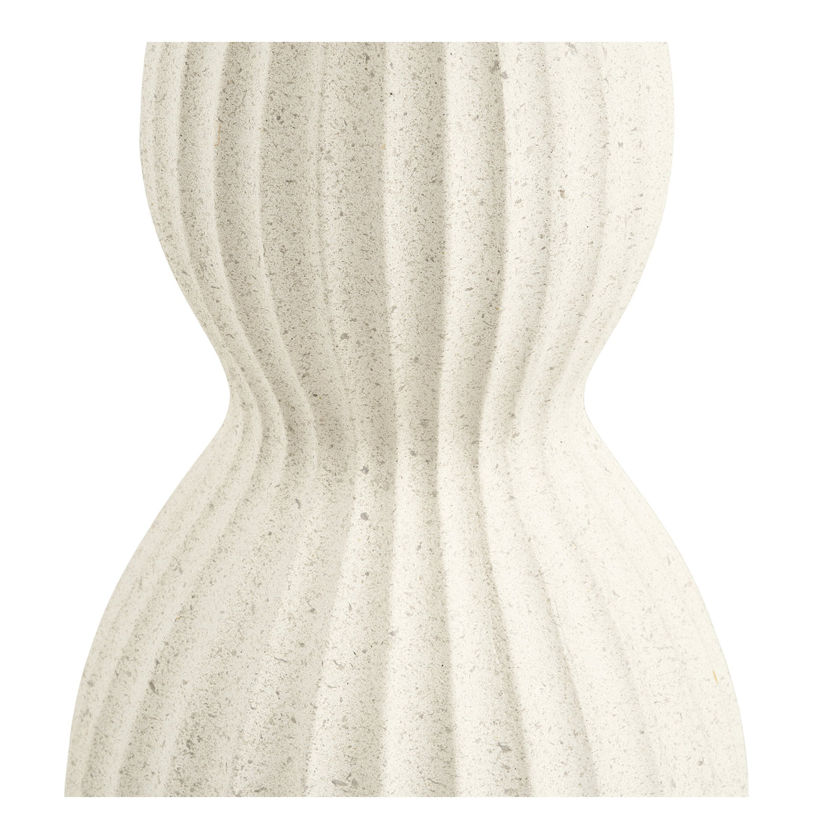 Masă laterală, compozit fiberclay, alb, ø40x55 cm