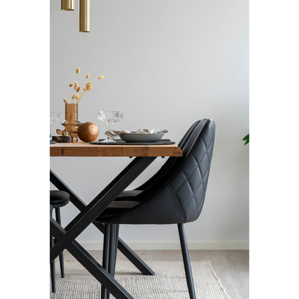 Masă de dining cu margine ondulată, stejar, natur, pregătită pentru extensii, 95x140x75 cm