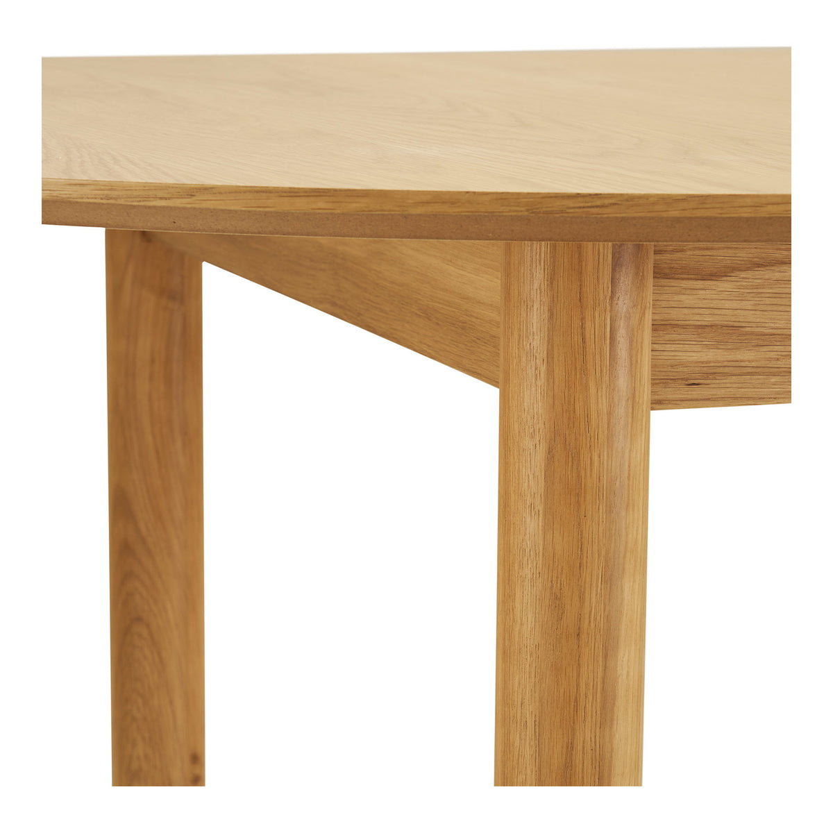 Masă de dining, furnir de stejar, natur, include două extensii, 100x200-250-300x75 cm