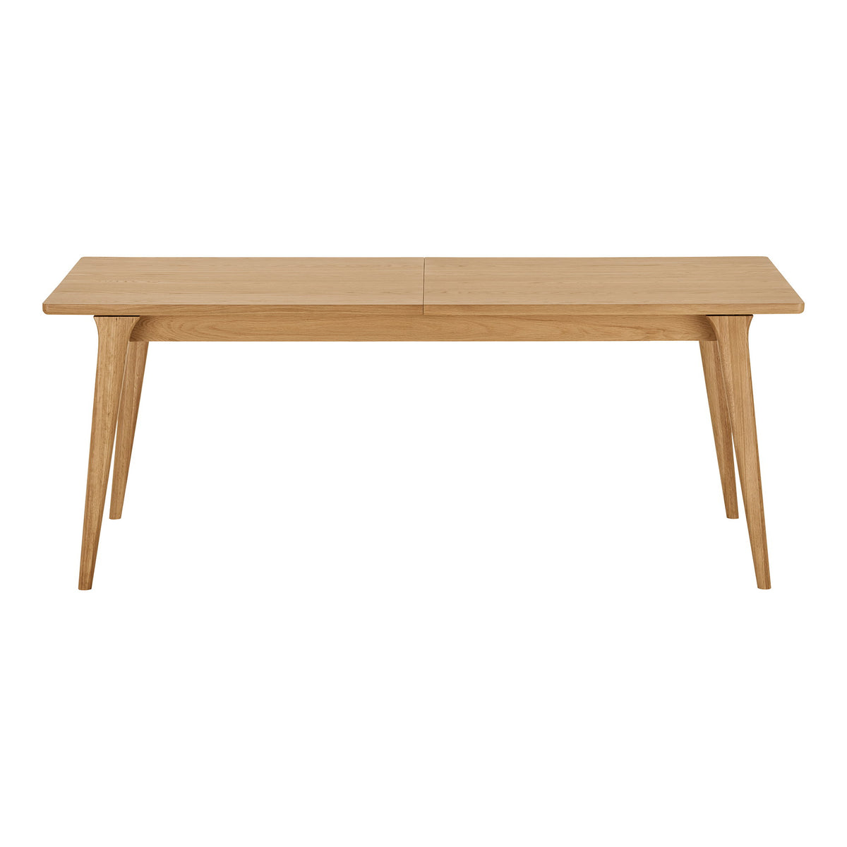 Masă de dining, furnir de stejar, natur, include două extensii, 100x240-290-340x75 cm