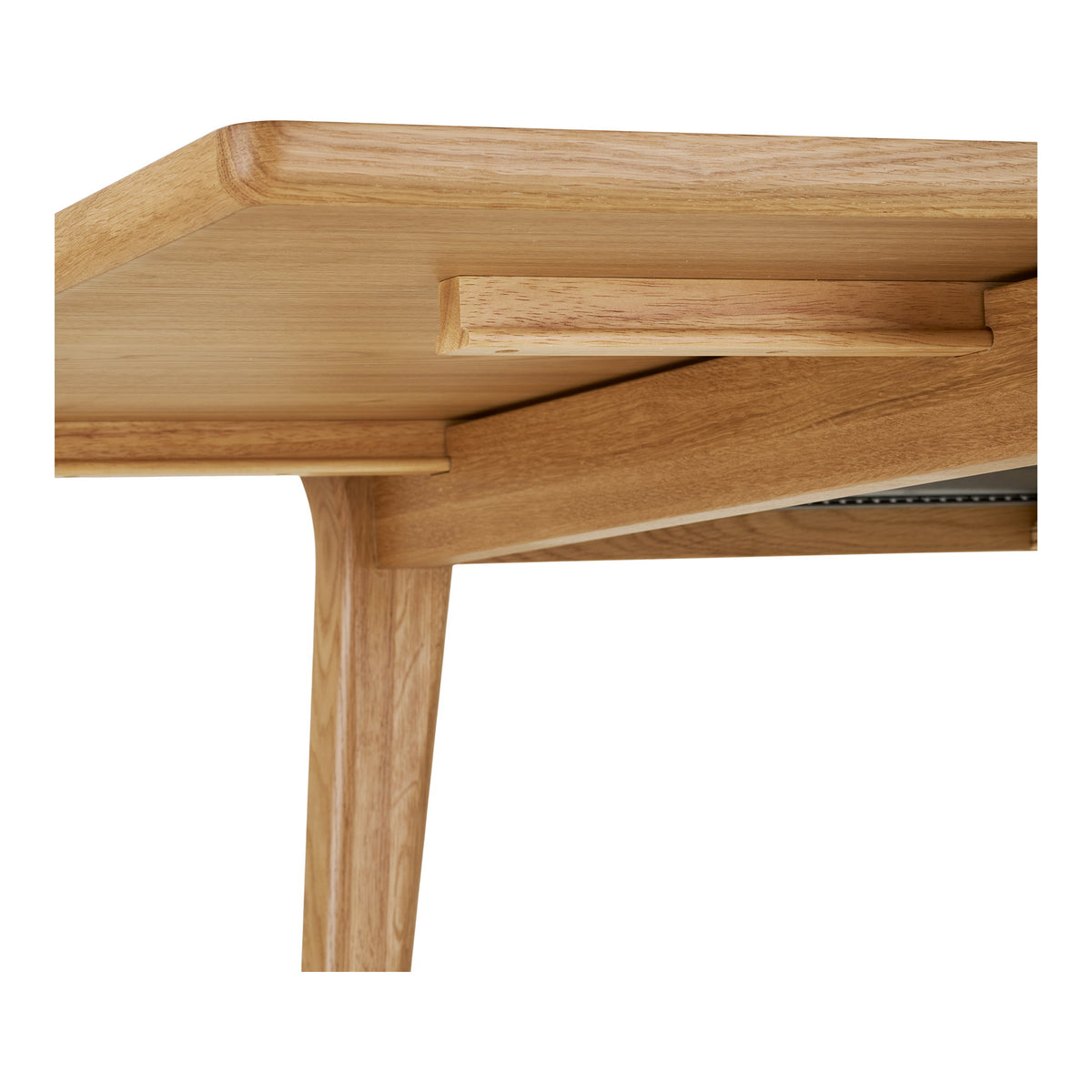 Masă de dining, furnir de stejar, natur, include două extensii, 100x240-290-340x75 cm