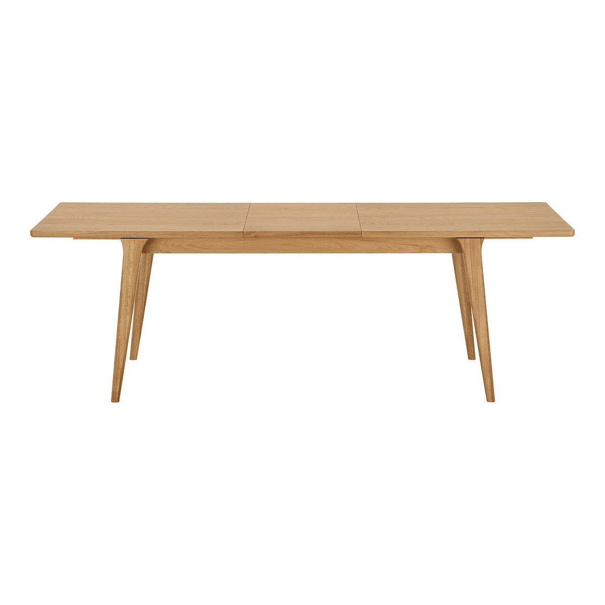 Masă de dining, furnir de stejar, natur, include o extensie, 90x180-230x75 cm