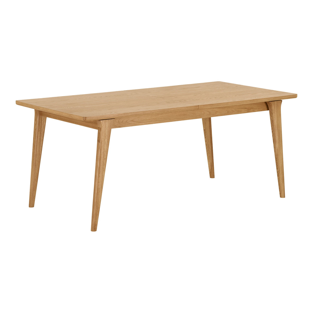 Masă de dining, furnir de stejar, natur, include o extensie, 90x180-230x75 cm
