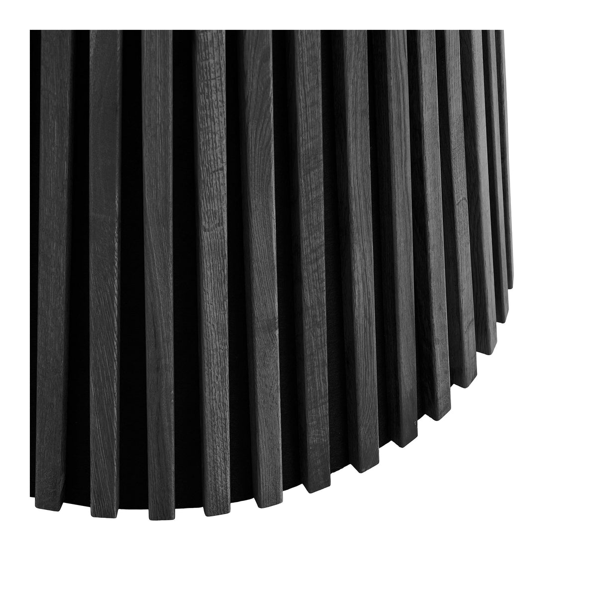 Masă de dining, furnir de stejar, negru, ø120x75 cm